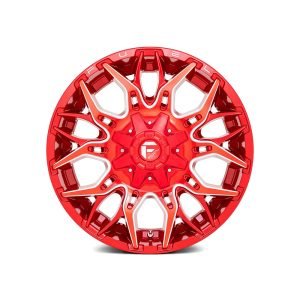 Fuel Twitch - D771 / Candy Red & Milled 6 LUG